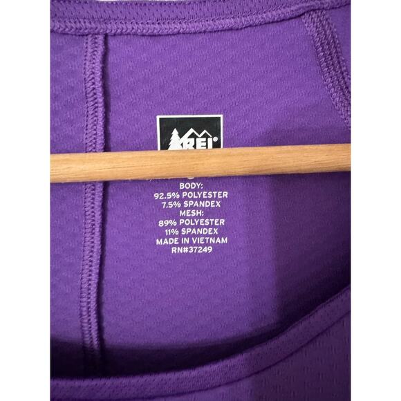 REI Womens Purple Crew Neck Short Sleeve Athletic‎ Workout Shirt Size Small - Picture 4 of 4